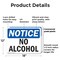 Signmission No Alcohol, 18 in W x Rectangle, Plastic OS-2PACK-NS-P-1218-L-16002 - alternate 5